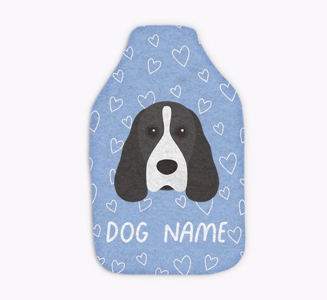 Heart Pattern: Personalized {breedFullName} Hot Water Bottle